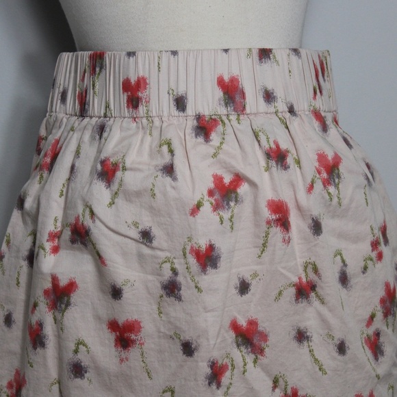 J. Crew Blush Pink Floral A-Line Skirt - Picture 3 of 6